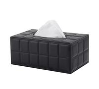 XNONE Boîte à mouchoirs rectangulaire Noire, mouchoirs cosmétiques en Cuir PU, Porte-mouchoirs avec Fond magnétique pour Commode, Salle de Bain, Voiture, Bureau et décor