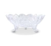 Xnqelerate Bol à fruits, bol en verre, 23 cm, trépied en verre, assiette à fruits, grand saladier