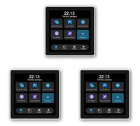 Xnuiasqe 3X Tuya T3E Panneau de Commutation à Écran Tactile Panneau de Contrôle Intelligent EU Interrupteur Mural Intelligent Zigbee pour Maison Intelligente, Blanc
