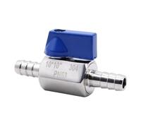Xnuiasqe à Boisseau Sphérique en Acier Inoxydable 304, Vanne D'Arrêt Cannelée de 10 mm, de Jardin à Joint Pagode pour Eau, Gaz, et Carburant.