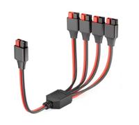 Xnuiasqe Câble de Connexion 45 A, 1 à 4 Prises, Type Y, pour Batterie Solaire Extérieure, Câble de Commande 14 AWG