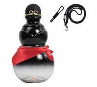 Xnuiasqe Gourde en Forme de Calebasse, Flasque à Vin Chinoise de 900 ML, Récipient pour Boisson Périphérique de, Bouteille Traditionnelle Noire et Blanche