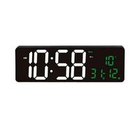 Xnuiasqe Grand Horloge Murale Numérique de 16,5" Grand Affichage LED Fonction Alarme/Chronomètre/Température/Montre Électronique B
