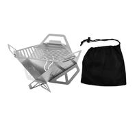 Xnuiasqe Gril de Camping Mini Portable en Acier Inoxydable pour la Cuisson en Plein Air, Gril BBQ de Table Pliable pour Pique-Nique (Grand)