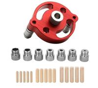 Xnuiasqe Guide de Perçage à Main, Gabarit de Tourillon Auto-Centrant, Gabarit de Perçage pour Tourillons de 3/4/5/6/7/8/9/10 mm pour Percer des Trous Droits dans des Panneaux en Bois.