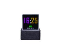 Xnuiasqe Mini Station Météo WiFi Intelligente avec Horloge et Animation GIF, Cube en Cristal pour Affichage Photo Décoration de Bureau