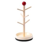 Xnuiasqe Support de Tasse en Bois Rotatif de Style Nordique, Porte-Tasse à Thé, Porte-Verre d'eau, Étagère de Rangement pour, Porte-Clés Epeiushome C.