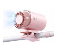 Xnuiasqe Ventilateur de Taille Portable avec Clip de Sécurité, Mini Ventilateur de Poche avec Affichage LED pour et Femmes, Idéal pour, Les Voyages et Le Camping. B