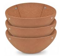 Xoeryoy Doublures de Panier Suspendu, Paquet de 3 doublures Panier jardinière-Inserts en Tissu feutré pour paniers métalliques Suspendus d'extérieur 14 Pouces, Marron