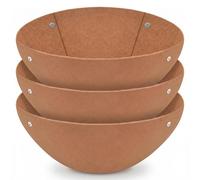 Xoeryoy Doublures de Panier Suspendu, Paquet de 3 doublures Panier jardinière-Inserts en Tissu feutré pour paniers métalliques Suspendus d'extérieur 14 Pouces, Marron