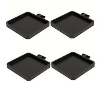 Xoeryoy Étagère Murale pour Plantes, 4 étagères flottantes en Plastique pour Plantes, étagère Murale carrée Robuste pour d'intérieur, Noire, 4.25 Pouces