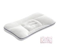 Xoeryoy Oreillers pour Tout-Petits, Oreiller pour Enfants de 3 à 8 Ans, Soutien de la Colonne vertébrale à 5 Zones avec Remplissage 10a, Oreiller Respirant Double Face pour Filles, Hauteur 4 cm