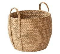 Xoeryoy Panier à Plantes en jonc de mer, Pot de Fleurs Rustique tissé avec poignée Robuste, Rangement décoratif Naturel pour hôtel, café, décoration d'intérieur L