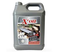 X'OIL - Huile Chaîne Tronçonneuse - Pour Chaînes et Guides - Haute Performance - Anti-Usure - Super Filante - Indice Viscosité 97 - Viscosité Cinématique de 100mm²/s à 40°C - Bidon de 5 L