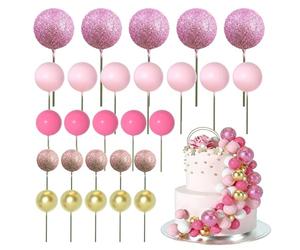 xolear 50Pce Boule Decoration Gateau, 4 Tailles Topper de Gâteau de Ballon