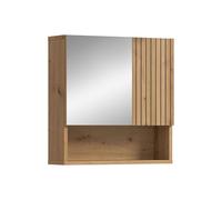 xonox.Home Armoire à Miroir Mone 60 x 55 x 17 cm dans Le Corps et l'avant Imitation chêne Artisan - Armoire à Miroir avec Aspect Bois - Fonctionnelle et Moderne