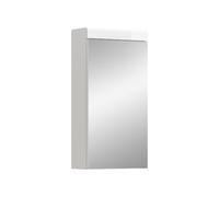 xonox.Home Armoire à Miroir Scout 40 x 79 x 18 cm en Verre Miroir/Blanc | 1 porte, 2 étagères, corps blanc, facile d'entretien, peu encombrant, certifié FSC