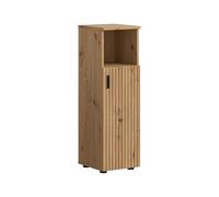 xonox.Home Armoire de Salle de Bain Mone - 30 x 95 x 30 cm - Structure et façade - Imitation chêne Artistique - Armoire Haute pour Salle de Bain - Moderne et Peu encombrante