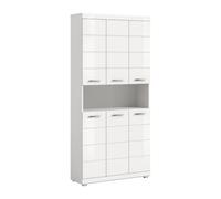 xonox.home - Armoire haute large Scout 90 x 191 x 31 cm blanc brillant/blanc