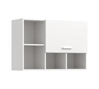 xonox.Home Armoire Suspendue Free 95 x 64 x 34 cm en Blanc Imitation - Armoire Murale pour Salle de Bain, Cuisine ou buanderie - Armoire supérieure compacte avec Espace de Rangement - Moderne et