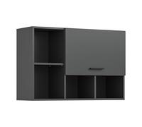 xonox.Home Armoire Suspendue Free 95 x 64 x 34 cm en Imitation Anthracite - Armoire Murale pour Salle de Bain, Cuisine ou buanderie - Armoire supérieure compacte avec Espace de Rangement - Moderne et