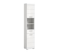 xonox.home Bad Scout X06A9711 Armoire de Rangement Haute en Blanc Imitation Blanc Brillant Env. 37 x 191 x 31 cm