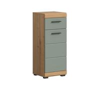 xonox.home Bad Scout X06N3701 Armoire de Salle de Bain en Imitation chêne Artisan et Sauge env. 37 x 88 x 31 cm