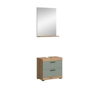 xonox.home Bad Scout X06N3B20 Ensemble de Meubles de Salle de Bain en Imitation chêne Artisan et Sauge env. 60 x 191 x 34 cm