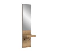 xonox.Home - Panneau Naro 35 x 160 x 37 cm dans Le Corps et l'avant Imitation chêne Evoke - Panneau Mural, Porte-Manteau Mural, vestiaire, Panneau de Couloir - Moderne et élégant