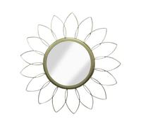 xowwyue Miroir Mural Rond en avec Motif Rayon de Soleil, décoration Murale à Suspendre pour Salon, Chambre à Coucher, entrée 30 x 30 x 2 cm