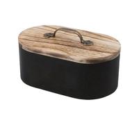 xowwyue Porte-tampons pour Salle de Bain | Organisateur en Bois avec Couvercle pour Produits Féminins - Boîtier Esthétique pour Cotons Démaquillants | Range sur Plan Lavabo Meuble Salon Chambre Salle