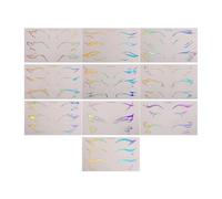 xowwyue Stickers Maquillage Yeux Halloween | 10 Pièces Décalcomanies Yeux Imperméables | Autocollants Déco Visage - pour Soirées Costumées, Fêtes, Concerts, Clubs et Spectacles
