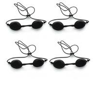 XOXVURI 4 Pièces Lunettes Bronzage, Lunettes de Solarium, Silicone Souple Durable Confortable, Lunettes de Protections Noir Convient à la Clinique de Beauté ou à la Maison lunette uv cabine