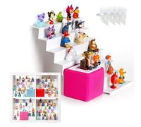 Xozoyo XZYJT-Z Étagère échelle magnétique pour figurines Tonie, IKEA KALLAX et autres espaces de grille, étagère magnétique de style industriel pour enfants (1, XZYJT-Z)