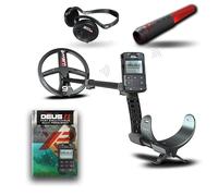 XP Metal Detectors Deus II - Pack avec disque FMF de 9" et pinpointer MI-6 & casque WSAII - Étanche et entièrement sans fil - avec télécommande et canne S-Telescopic (DEUS2-22FMFRCEA + MI-6 + WSAII)