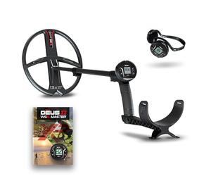 XP Metal Detectors DEUS II WS6 Master, étanche à la pluie & multifréquence, pour la recherche de trésor et relique - avec disque FMF 34x28cm, casque sans fil WS6 & canne S-Telescopic (DEUS2-34FMFWS6F)