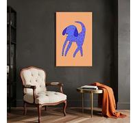 XPFSGDKR Tableau sur toile, impression d'un chiot tacheté coloré, décoration murale pour les amoureux des animaux (40 x 50 cm/sans cadre)