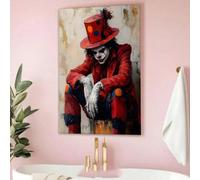 XPFSGDKR Toile imprimée Clown triste, Affiche Joker mélancolique, Décoration murale Pop Art sombre (30x50cm/Sans cadre)