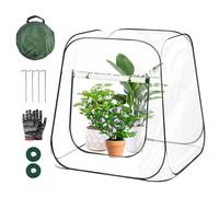 XPJBKC Mini Serre de Jardin, 100*98*98CM Petite Serre de Jardin, Mini Serre de Jardin avec Poches, Piquet, Gants, Velcro, Petite Serre, Serre de Jardin pour Hivernage Extérieur