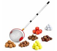 XPJBKC Rouleau Ramasse Noix, Ramasse Pomme au Sol avec Manche Télescopique en Aluminium, Récupérateur EE Noix Cueilleur de Glands pour Pommes, Poires, N-oix, Balles de Tennis et Balles de Golf