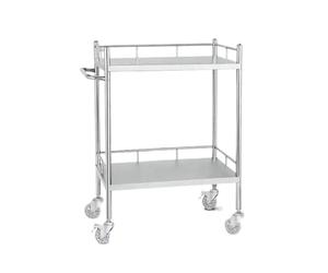 XPJYUA Chariot Étagères INOX Chariot médical épaissi en Acier Inoxydable | Table d'instruments chirurgicaux à support, petit chariot for habillage d'infirmière