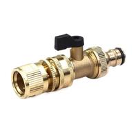 XPJYUA Jeu de raccords pour tuyaux en Laiton Adaptateur de Tuyau à Boule en Laiton 3/4 Pouces, connecteur Rapide 16mm for prolongateur couplage d'arrosage Tube(C-1pcs)