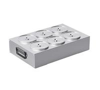 XPLKQXE Étagère À Épices, 2 Ou 3 Niveaux en Acier Inoxydable Support Organisateur D'épices, Présentoir Incliné pour Plan Travail Ensemble Contenants(Silver-B,44.5x28.5x10.5cm/4pcs)