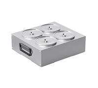 XPLKQXE Étagère À Épices, 2 Ou 3 Niveaux en Acier Inoxydable Support Organisateur D'épices, Présentoir Incliné pour Plan Travail Ensemble Contenants(Silver-B,31.5x28.5x10.5cm/4pcs)