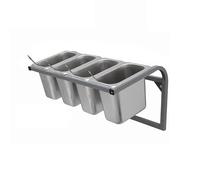 XPLKQXE Station Garniture pour Pizzas, Fixation Murale Ensemble Bacs Buffet, Support Rangement pour Épices en Acier Inoxydable pour Ingrédients(E,50x25x23cm/3set)