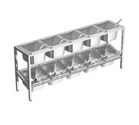 XPLKQXE Station Garniture pour Pizzas, Récipients À Condiments en Acier Inoxydable, Idéal pour Restaurants Hôtels Cuisines Professionnelles Réceptions(Silver-C,87x18.5x35cm/3set)