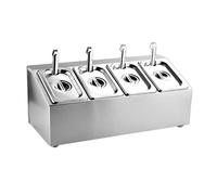 XPLKQXE Station Préparation pour Pizzas avec Couvercles, Plateaux À Compartiments Organiseur À Condiments, en Acier Inoxydable Bacs Alimentaires(66x22.3x22.2cm/2set)