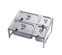 XPLKQXE Station Préparation pour Pizzas, Bacs À Compartiments pour Garnitures Et Assaisonnements, Distributeur Récipients À Condiments en Acier Inoxydable(E)