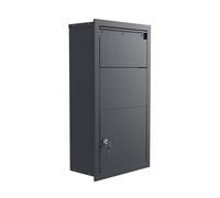 XPOtool Boîte à colis verrouillable gris anthracite 470 x 220 x 870 mm, Boîte aux lettres murale, pour colis max. 350 x 300 x 110 mm