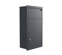 XPOtool Boîte à colis verrouillable gris anthracite 470 x 220 x 870 mm, Boîte aux lettres murale, pour colis max. 350 x 300 x 110 mm